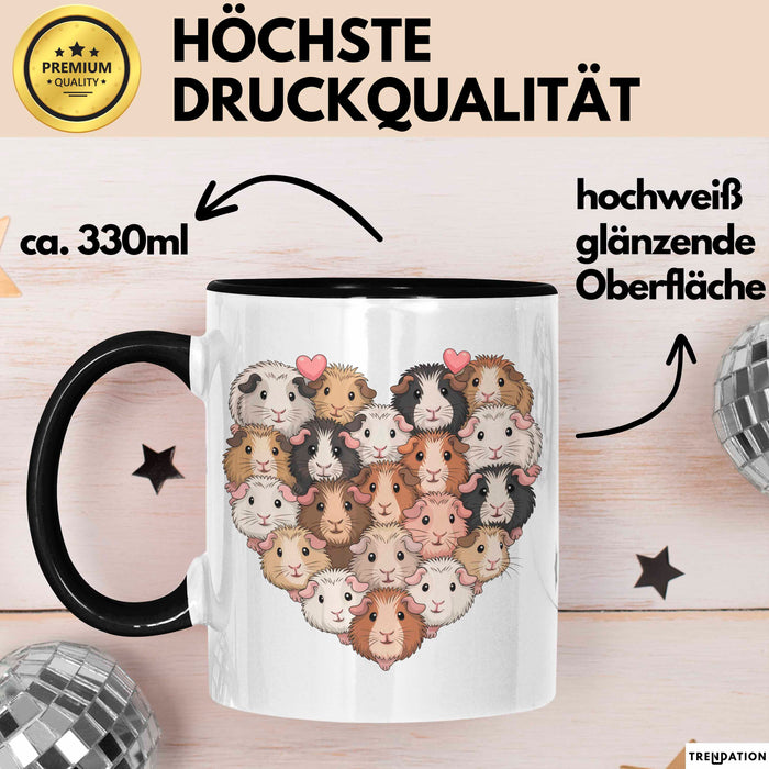 Meerschweinchen Herz Tierliebhaber Tasse Geschenk Lustige Geschenkidee Spruch Trendation