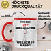 Typ Geschenk Tasse Lustiger Spruch Ich Bin Typ Warum Weil Ich Es Kann Geschenkidee Bester Typ Geburtstag Kaffee-Becher Rot Trendation