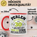 Perlenhochzeit Tasse Geschenk 30 Jahre Verheirtatet Geschenkidee Ehemann Ehefrau 30Er Jubuläum Becher Rot Trendation