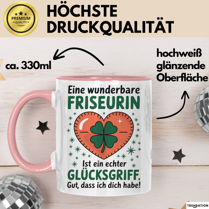 Friseurin Tasse Geschenk Eine Wunderbare Friseurin Ist Ein Echter Gluecksgriff Geschenkidee Geburtstag Friseurin