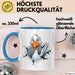 Gans Tier Gänse Bauer Tasse Becher Geschenk Lustige Geschenkidee Spruch Blau Trendation