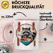 Waschbär Tierliebhaber Ramen Tasse Geschenk Lustige Geschenkidee Spruch Rosa Trendation