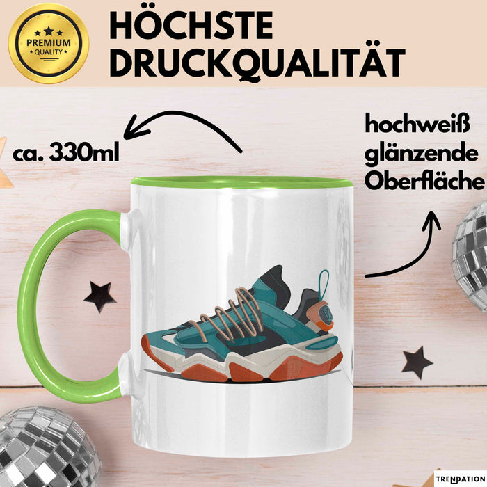 Sneakerhead Tasse Geschenkidee für Schuhsammler Grün Trendation