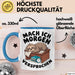 Faules Faultier Tasse Geschenk Lustige Geschenkidee Spruch Mach Ich Morgen Versprochen Blau Trendation