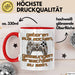 Humor Tasse Gamer – Geboren zum Zocken, gezwungen erwachsen zu sein – Lustiger Kaffee-Becher Geschenk für Gamer und Zocker Lustig Rot Trendation