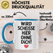 Büroarbeit Kollege Tasse Geschenk Lustige Geschenkidee Spruch Wird Scheisse Hier Ohne Dich Blau Trendation