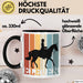 Tasse Geschenk Eleven Retro Pferd Spruch Lustiger Becher Schwarz Trendation
