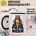 Papa Bier Tasse Geschenk Lustige Geschenkidee Spruch Schwarz Trendation