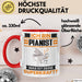 Pianist Tasse Geschenk für Pianist Geburtstag Lustiger Spruch Kaffee-Becher Was Ist Deine Superkraft Rot Trendation