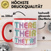 Englischlehrer Unterricht Tasse Geschenk Lustige Geschenkidee Spruch There Their They’Re Rot Trendation