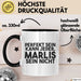Marlis Tasse Perfekt Sein Kann Jeder, Marlis Sein Nicht Geschenk Schwarz Trendation