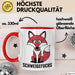 Kindergartenlehrer Wertschätzung Tasse Geschenk Lustige Geschenkidee Spruch Schweigefuchs Rot Trendation