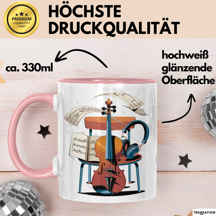 Musikstudent Tasse Geschenk Lustige Geschenkidee Spruch Für Übungs Krieger Rosa Trendation