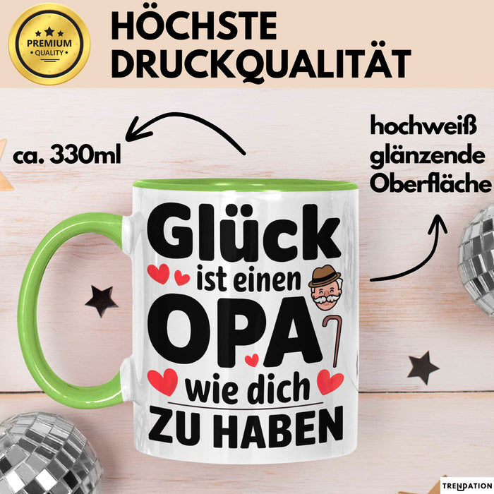 Opa Tasse Geschenkidee Für Einen Großvater Wie Dich Grün Trendation