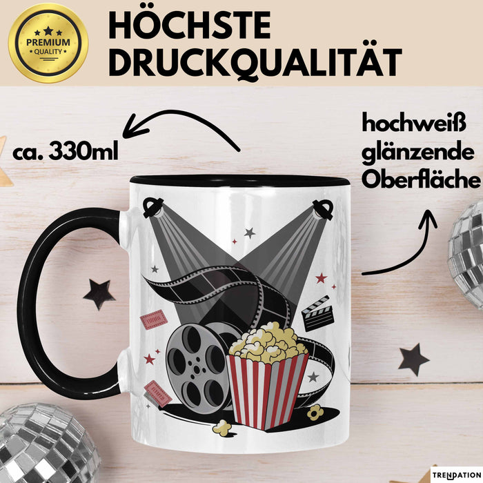 Filmfan Tasse Geschenkidee für Kinoliebhaber Lustiger Spruch Trendation