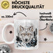 Wolf Tasse Geschenk Abstrakt Wölfe Mondlandschaft Geschenkidee Weiß Trendation