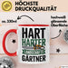 Garten Pflanzen Gärtner Tasse Geschenk Lustige Geschenkidee Spruch Hart Härter Landschaftsgärtner Rot Trendation