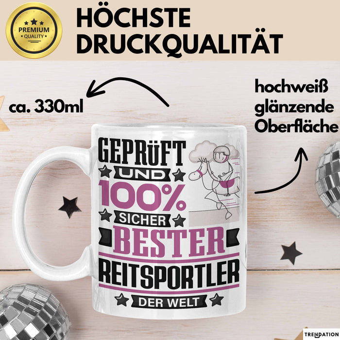 Reitsportler Geschenk Lustiger Spruch für Reitsportler Geschenkidee Bester Reitsportler Der Welt Weiß Trendation