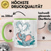 Elefantenliebhaber Tasse Geschenkidee für Wildtier Fans Grün Trendation