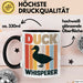 Quietscheente Tier Tasse Geschenk Lustige Geschenkidee Spruch Entenflüsterer Schwarz Trendation