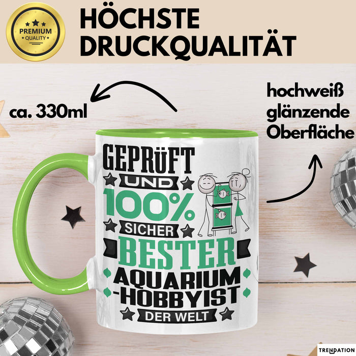 Aquarium-Hobbyist Geschenk Lustiger Spruch für Aquarium-Hobbyist Geschenkidee Bester Aquarium-Hobbyist Der Welt Grün Trendation