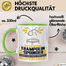 Trampolinspringer Geschenk Tasse Ich Bin Trampolinspringer Aber Sag Doch Einfach Superheld Lustige Geschenkdiee für Trampolinspringer Kaffee-Becher Grün Trendation