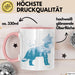 Wolf Tasse Geschenk Heulender Wolf Vögel Mond Silhouetten Geschenkidee Lustig Rosa Trendation