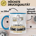Comic-Sammler Geschenk Tasse So Gut Kann Nur Ein Comic-Sammler Aussehen Geschenkidee Kaffee-Becher Blau Trendation