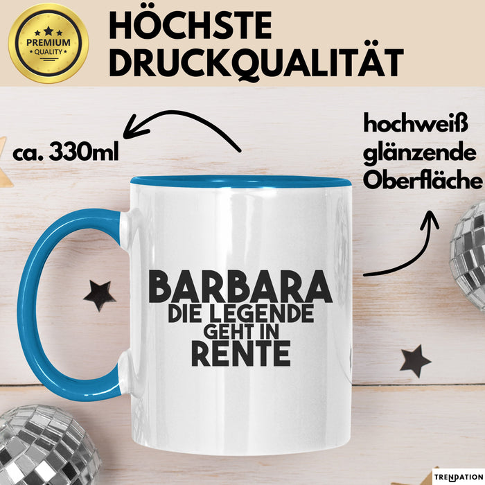 Barbara Tasse Barbara – Die Legende Geht In Rente Geschenk