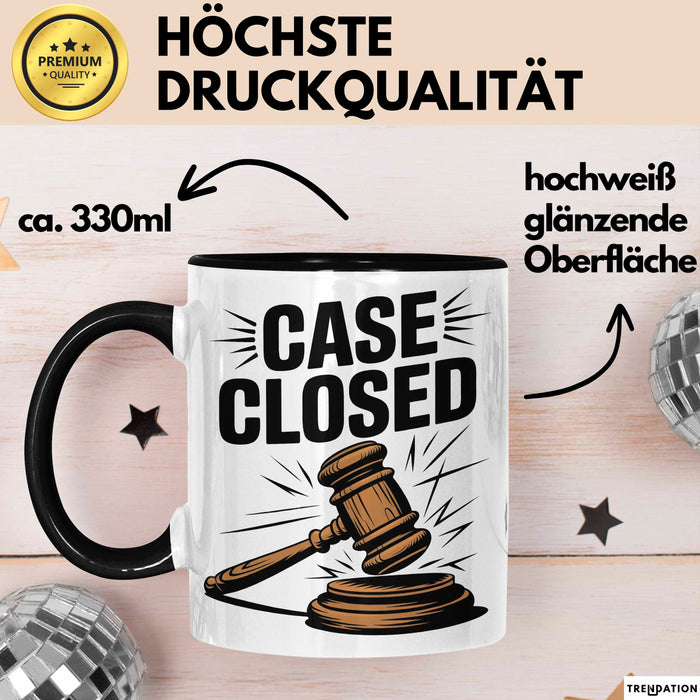 Richter Tasse Geschenkidee Fall abgeschlossen Gericht Held Geschenkidee Lustig Trendation