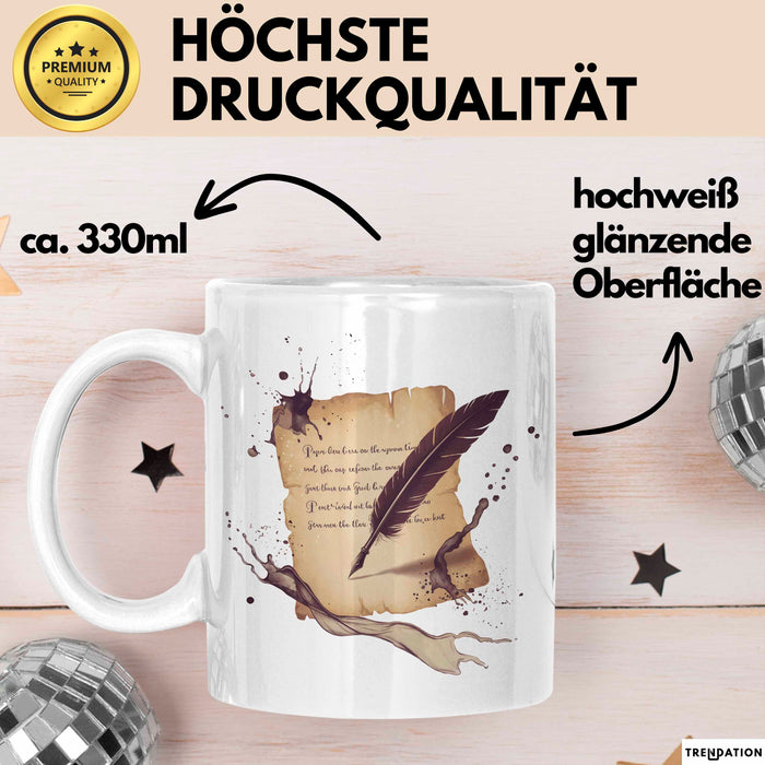 Dichter Tasse Geschenk Lustige Geschenkidee Spruch Für Wort Künstler Weiß Trendation