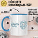 Löwenpapa Tasse Geschenk Lustige Geschenkidee Spruch Löwen Papa Blau Trendation