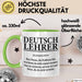 Deutschlehrer Unterricht Tasse Geschenk Lustige Geschenkidee Spruch Deutsch Lehrer Grün Trendation