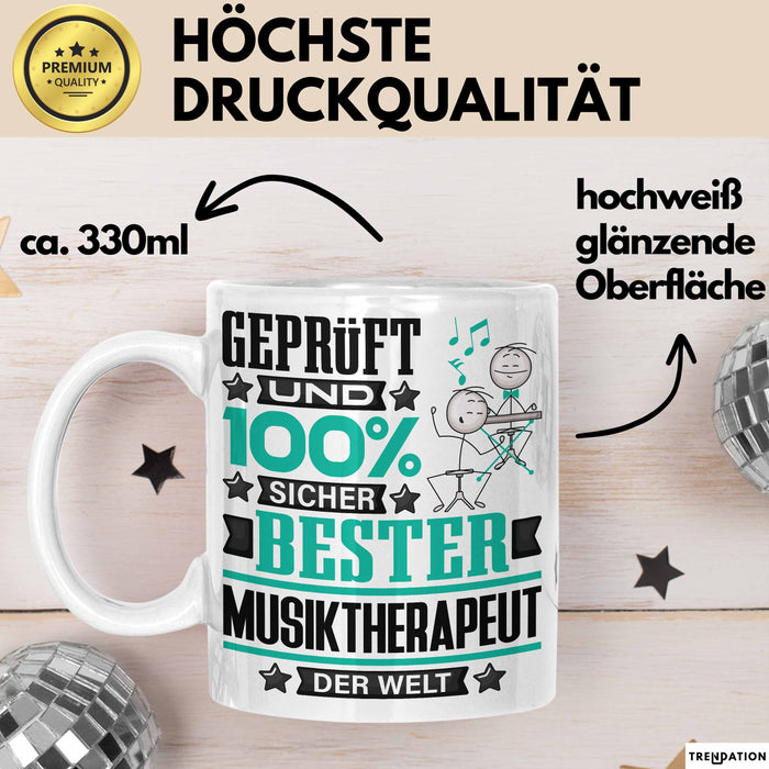 Musiktherapeut Geschenk Lustiger Spruch für Musiktherapeut Geschenkidee Bester Musiktherapeut Der Welt Weiß Trendation