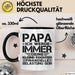 Papa Tasse Geschenk Ich Werde Immer Deine Kleine Tochter Sein Geschenkidee Schwarz Trendation