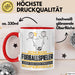 Fußballspieler Geschenk Tasse Ich Bin Fußballspieler Aber Sag Doch Einfach Superheld Lustige Geschenkdiee für Fußballspieler Kaffee-Becher Rot Trendation