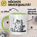 Sarkastische Rauchende Katze Sarkasmus Tasse Geschenk Lustige Geschenkidee Spruch Grün Trendation