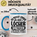 Humor Tasse Geschenk Mit Spruch Du Musst Immer In Beide Löcher Spritzen Kaffee-Becher Blau Trendation