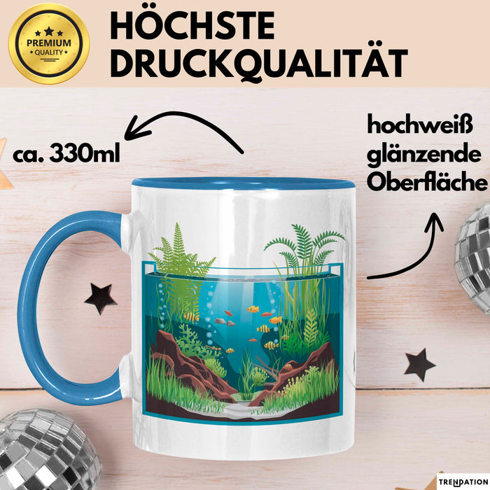 Aquascaper Tasse Geschenkidee für Unterwasser Garten Fan Blau Trendation