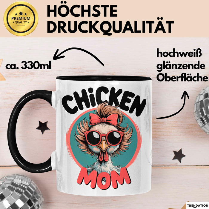 Huhn Tier Bauer Tasse Becher Geschenk Lustige Geschenkidee Spruch Hühnermama Trendation