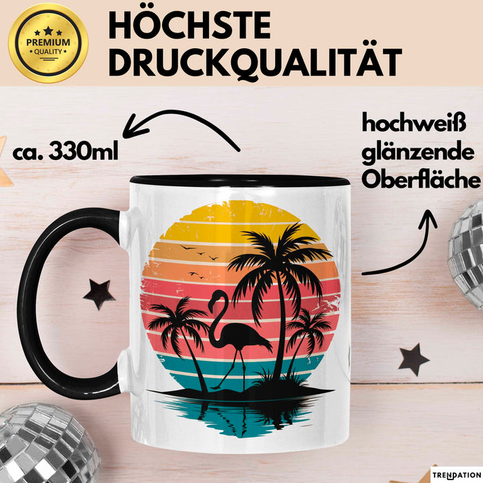 Flamingo Tier Tasse Geschenk Lustige Geschenkidee Spruch Schwarz Trendation