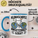 Fahrradfahrer Tasse Geschenk Klimaschutz Umsetzungsgerät Geschenkidee Umweltschutz Klimafreundlich Becher Blau Trendation