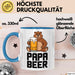 Papa Vatertag Tasse Becher Geschenk Lustige Geschenkidee Spruch Papa Bierbär Blau Trendation