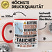 Taucher Geschenk Tasse Lustiger Spruch Erheben Sie Sich Der Taucher Betritt den Raum Rot Trendation