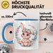 Kaninchen Hase Tierliebhaber Tasse Geschenk Lustige Geschenkidee Spruch Blau Trendation