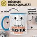 Fechter Geschenk Tasse So Gut Kann Nur Ein Fechter Aussehen Geschenkidee Kaffee-Becher Blau Trendation