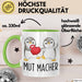 Lustige Tasse Geschenk Zwei Pinguine Mit Herz Witziger Becher Mut Grün Trendation