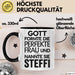 Steffi Tasse Geschenk Gott Formte Die Perfekte Frau Steffi Geschenkidee Schwarz Trendation