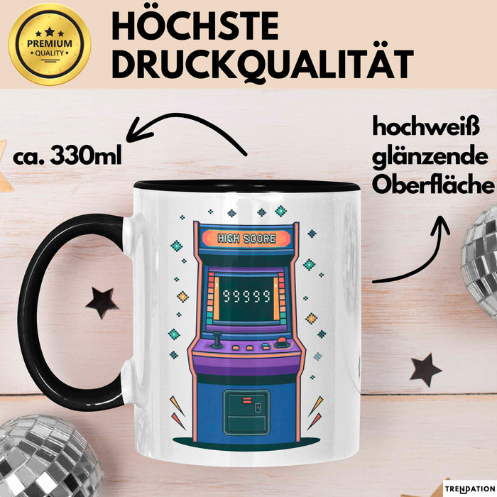 Arcade Enthusiast Tasse Geschenk Lustige Geschenkidee Spruch Für Highscore Jäger Trendation