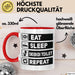 Skibidi Toilet Tasse Geschenk Meme Eat Sleet Repeat Becher Geschenkdiee Rot Trendation